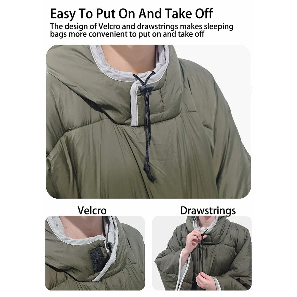 Outdoor Down Poncho Blanket 3