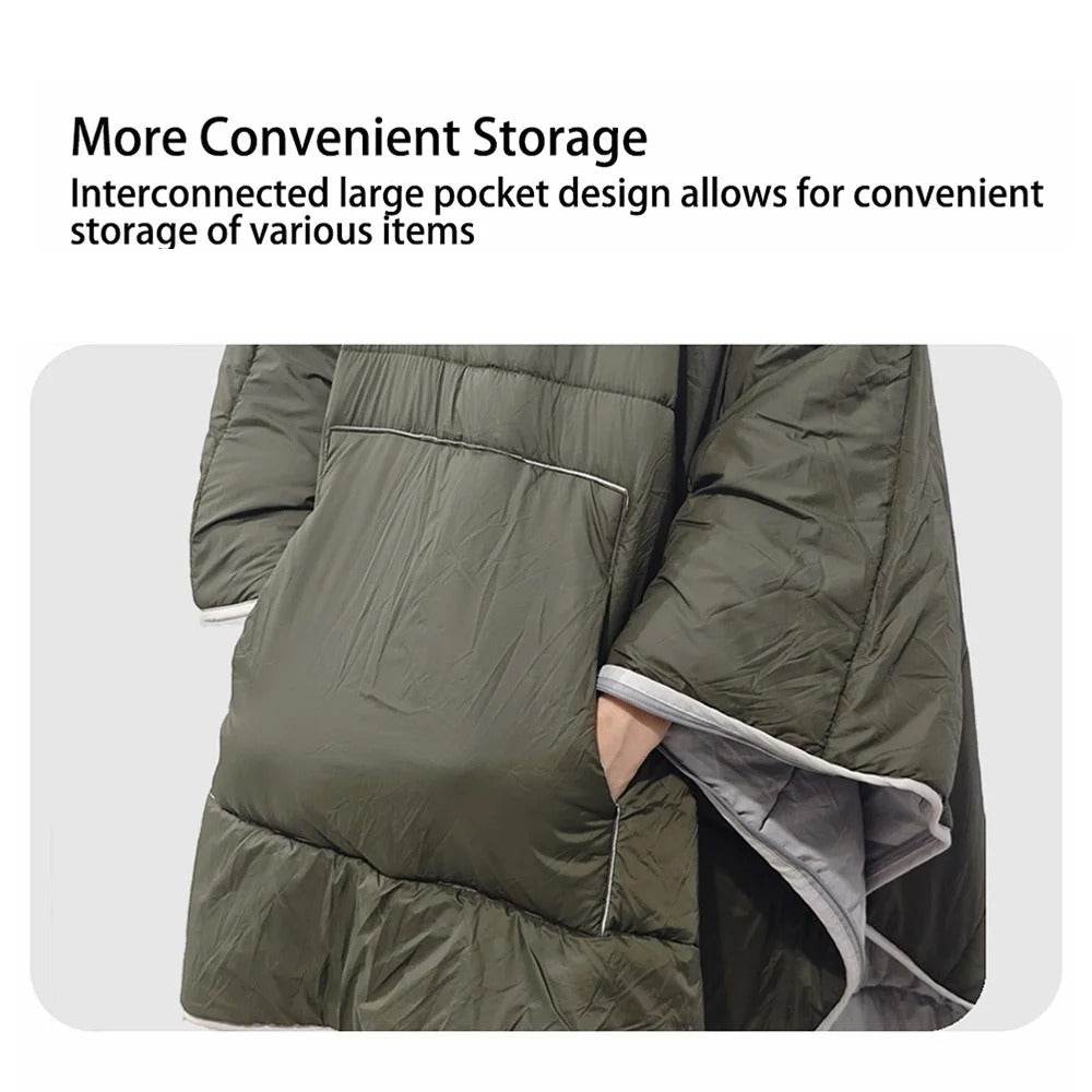 Outdoor Down Poncho Blanket 4