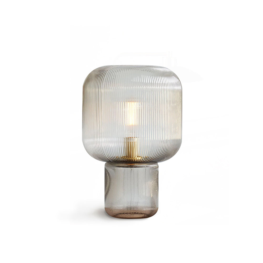 Elegant Round Glass Metal Table Lamp
