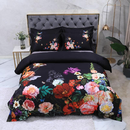 Soft Cotton Bed Sheets with Traditional Floral Pattern