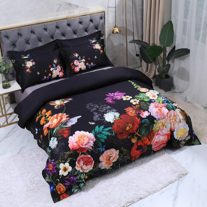 Soft Cotton Bed Sheets with Traditional Floral Pattern