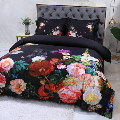 Soft Cotton Bed Sheets with Traditional Floral Pattern