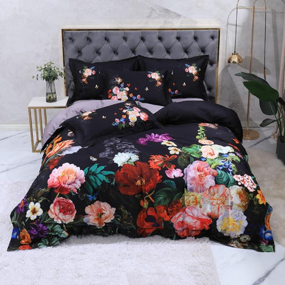 Soft Cotton Bed Sheets with Traditional Floral Pattern