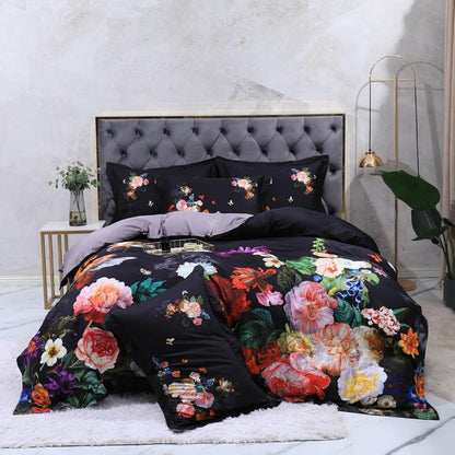 Soft Cotton Bed Sheets with Traditional Floral Pattern - Fesara