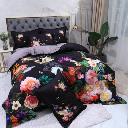 Soft Cotton Bed Sheets with Traditional Floral Pattern
