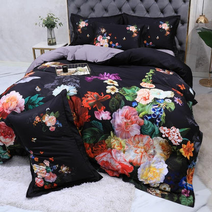 Soft Cotton Bed Sheets with Traditional Floral Pattern