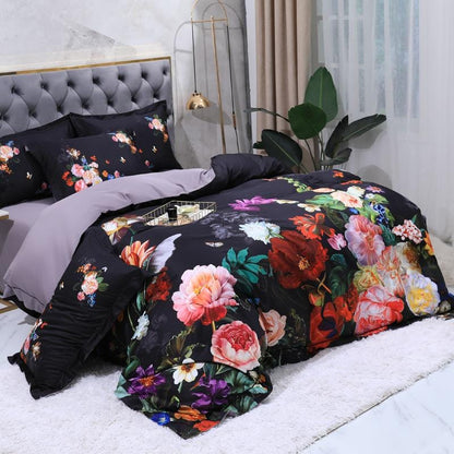 Soft Cotton Bed Sheets with Traditional Floral Pattern