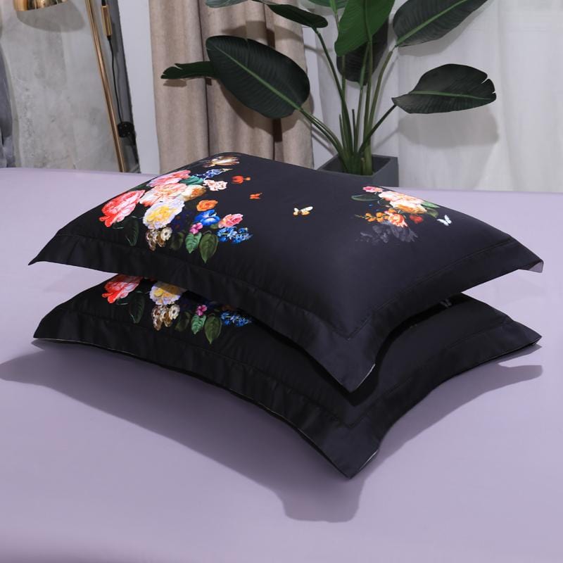 Soft Cotton Bed Sheets with Traditional Floral Pattern