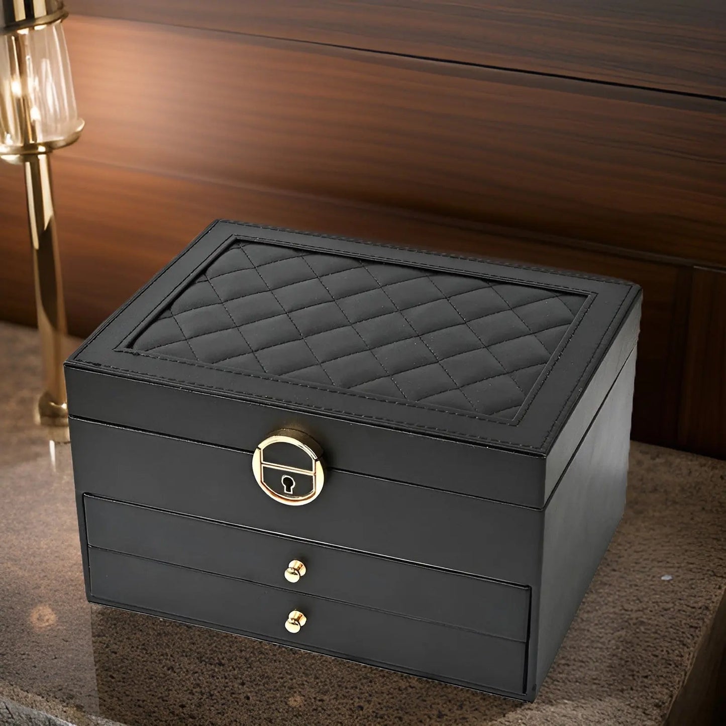Stylish Jewellery Storage Box in High Quality Leather