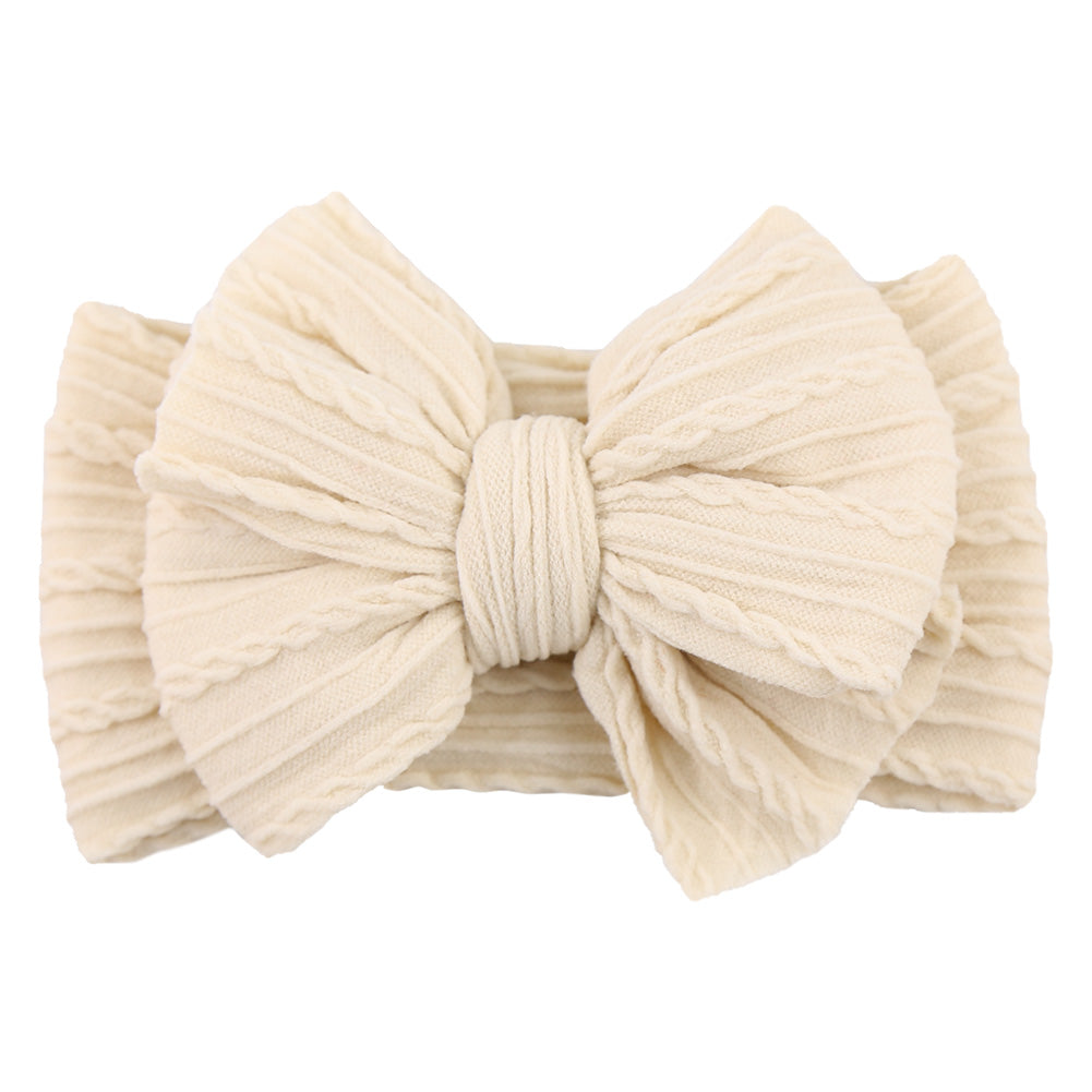 Girls' Soft Nylon Hair Bow Headband - Fesara