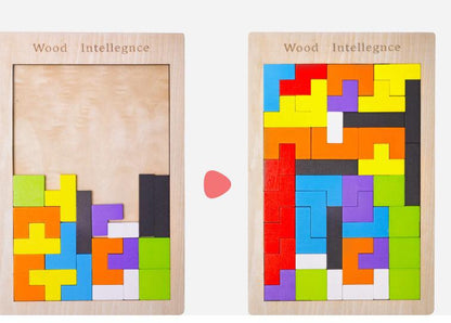 Natural Wooden Building Blocks Set