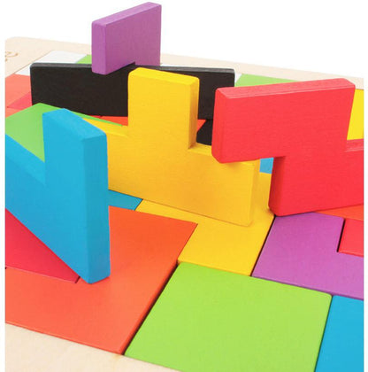 Natural Wooden Building Blocks Set