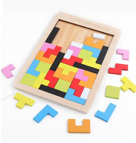 Natural Wooden Building Blocks Set - Fesara