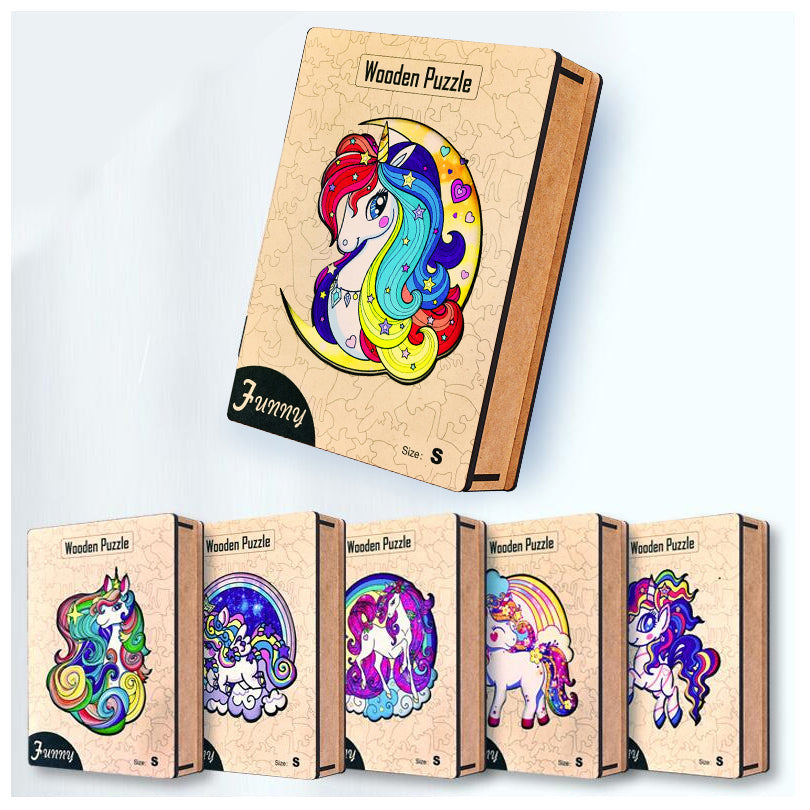 Fun Wooden Unicorn Jigsaw Puzzle Toy