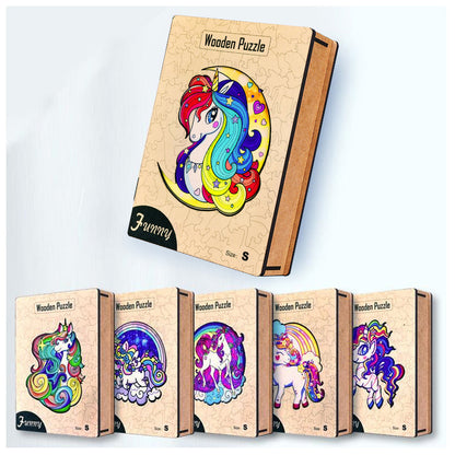Fun Wooden Unicorn Jigsaw Puzzle Toy