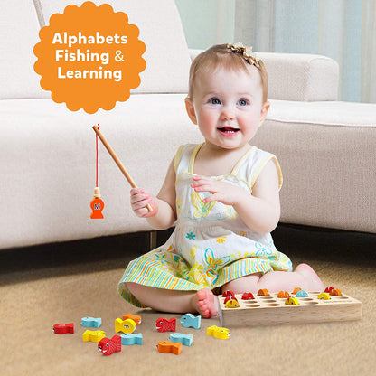 Fun Educational Wooden Fishing Game for Kids