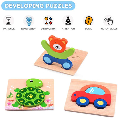 Educational Wooden Animal Puzzle Toy