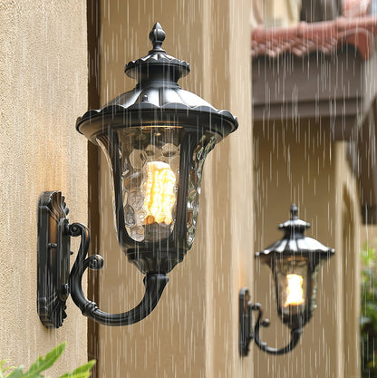 Vintage Outdoor Wall Light with Frosted Glass Cover