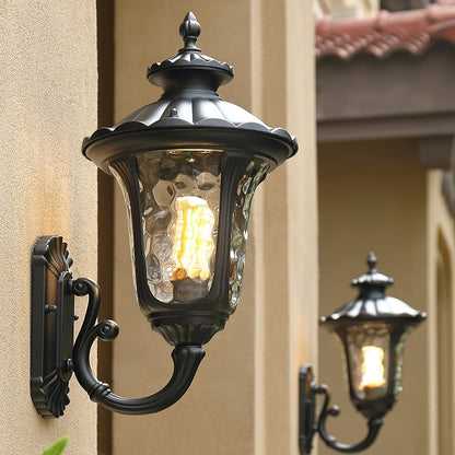Vintage Outdoor Wall Light with Frosted Glass Cover