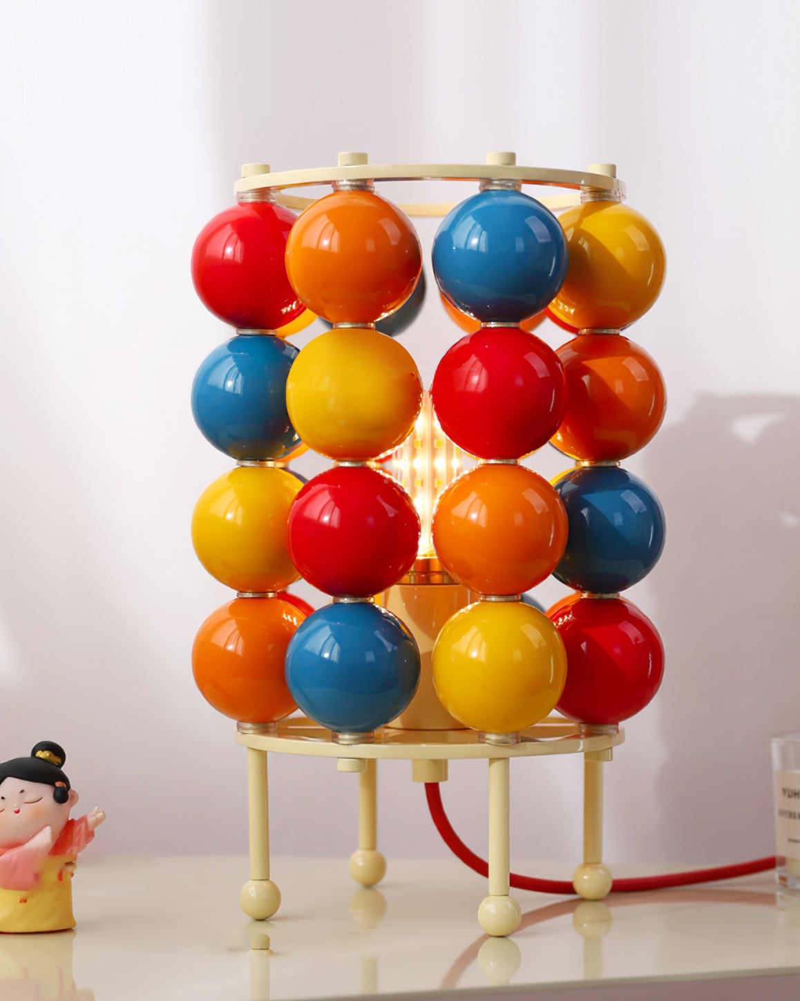 Sleek Glass Table Lamp with Soft Warm Glow