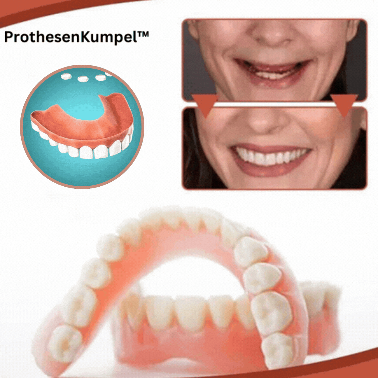 Comfortable Silicone Dental Prosthesis Set for Natural Smile