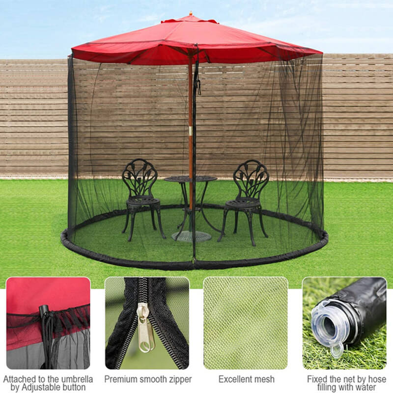 Outdoor Umbrella Bug Screen Enclosure