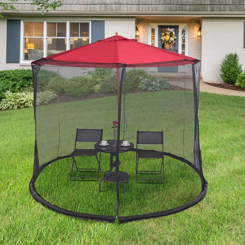 Outdoor Umbrella Bug Screen Enclosure