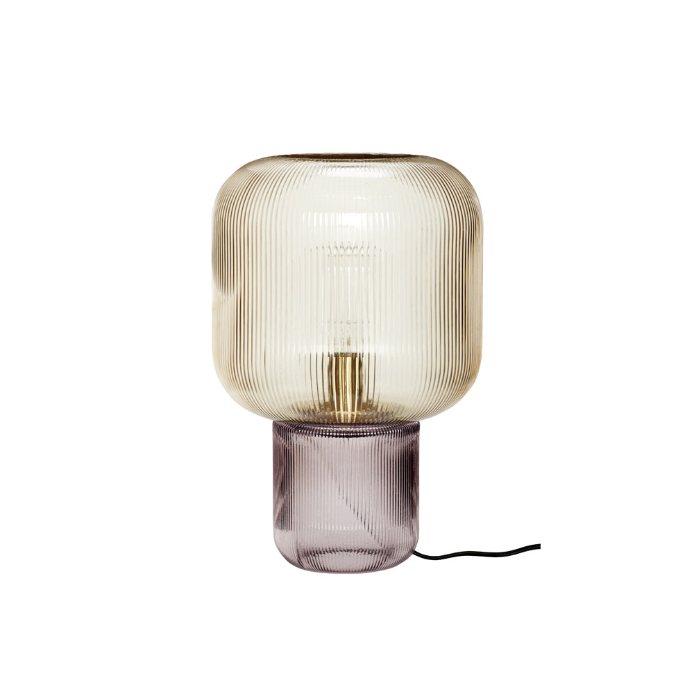 Elegant Round Glass Metal Table Lamp
