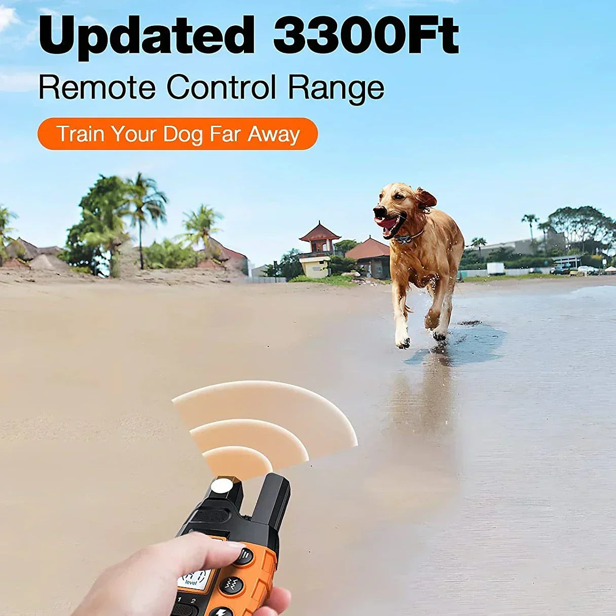 Long Range Rechargeable Dog Training Collar with Remote