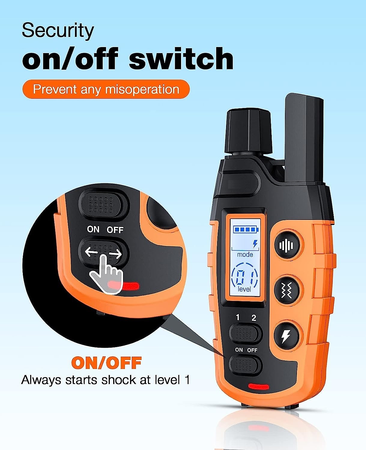 Long Range Rechargeable Dog Training Collar with Remote