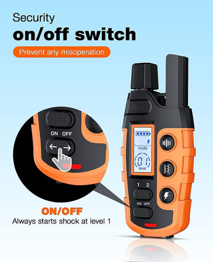 Long Range Rechargeable Dog Training Collar with Remote