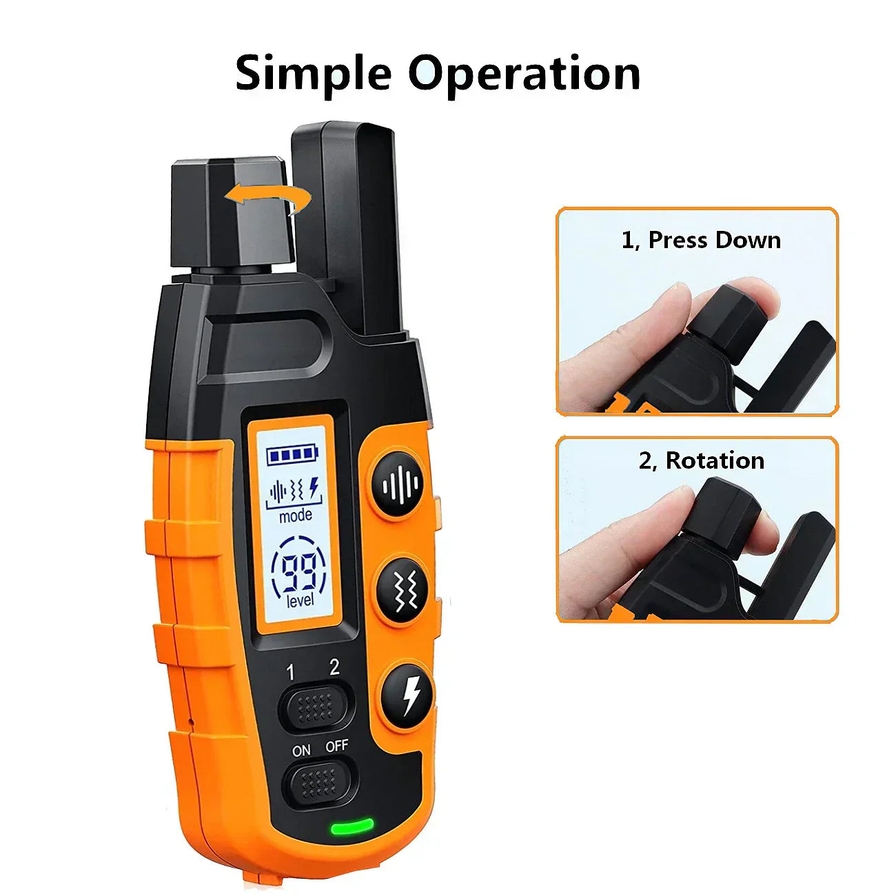 Long Range Rechargeable Dog Training Collar with Remote