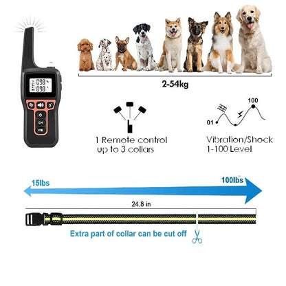 Waterproof Remote Dog Training Collar with Shock and Vibe