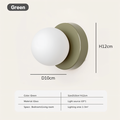 Elegant Glass Globe LED Wall Lamp