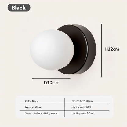Elegant Glass Globe LED Wall Lamp