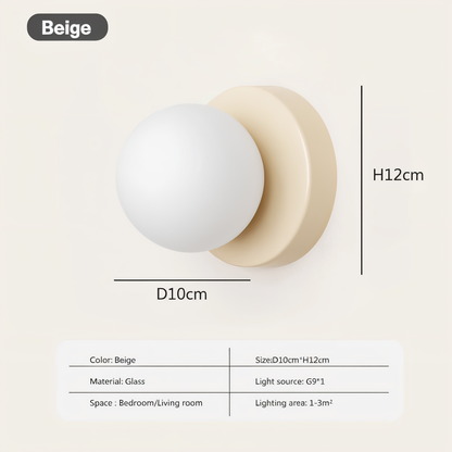 Elegant Glass Globe LED Wall Lamp