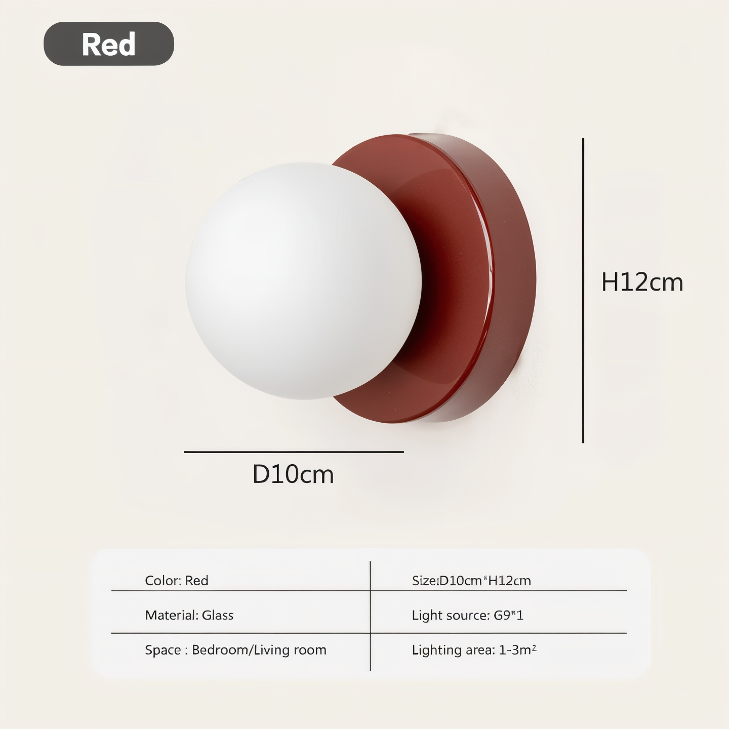 Elegant Glass Globe LED Wall Lamp