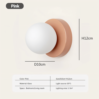 Elegant Glass Globe LED Wall Lamp