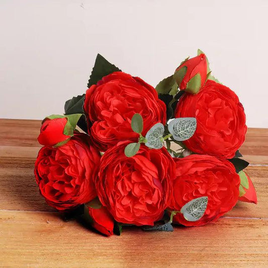 Beautiful Realistic Silk Flower Centerpiece for Home - Fesara