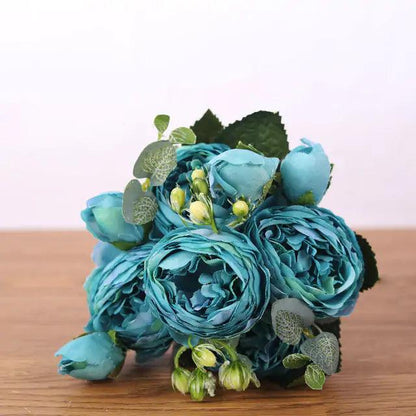 PeonyBliss | Elegant Lifelike Silk Floral Arrangement for Home Décor 5