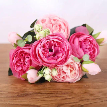 PeonyBliss | Elegant Lifelike Silk Floral Arrangement for Home Décor 6