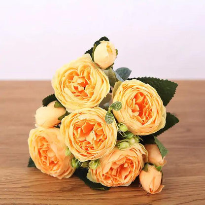 PeonyBliss | Elegant Lifelike Silk Floral Arrangement for Home Décor 7