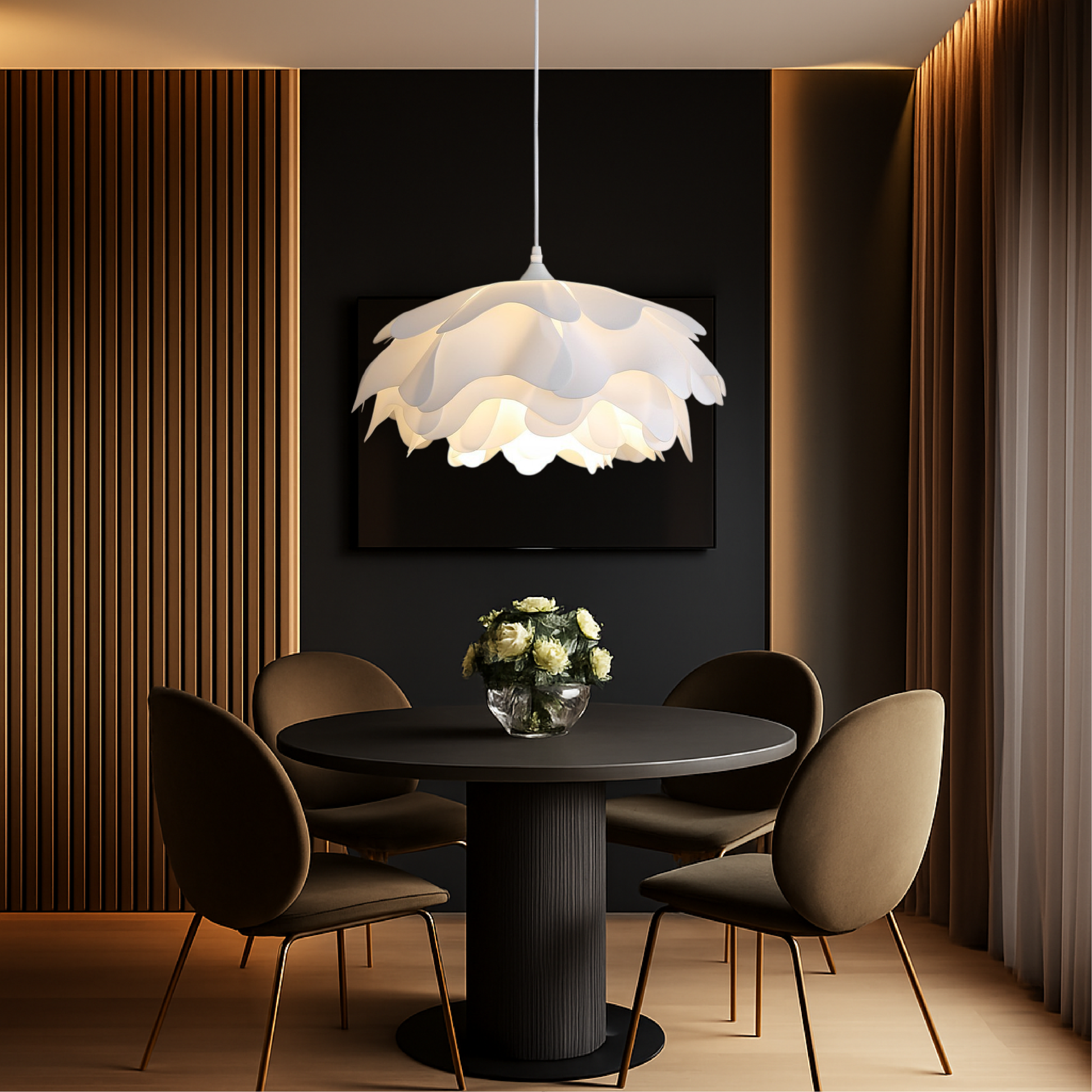 Peony Mud Hanging Lamp 3