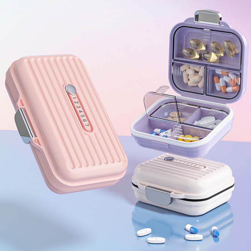 PetraCase | Compact Durable Pill Box Organizer with Seven Compartments 8