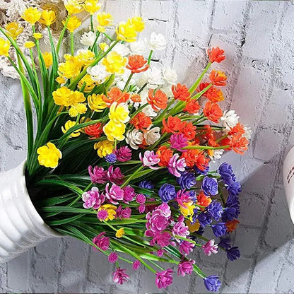 Durable Outdoor Artificial Flowers - 7 Piece Set