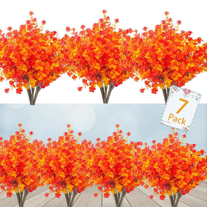 Durable Outdoor Artificial Flowers - 7 Piece Set