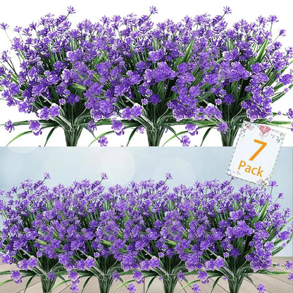 Durable Outdoor Artificial Flowers - 7 Piece Set
