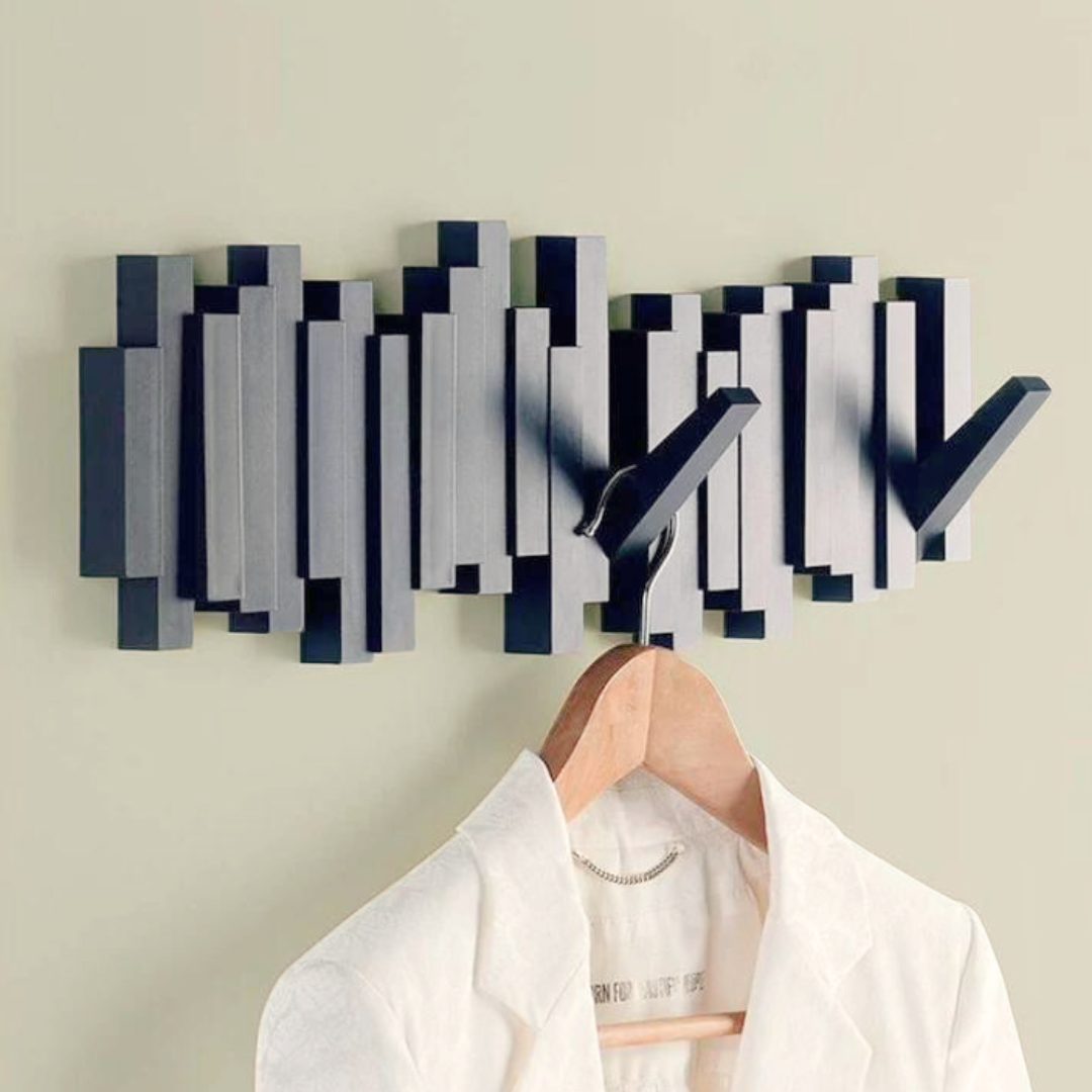 Modern Wall Mount Piano Hook Rack for Entryway Organization