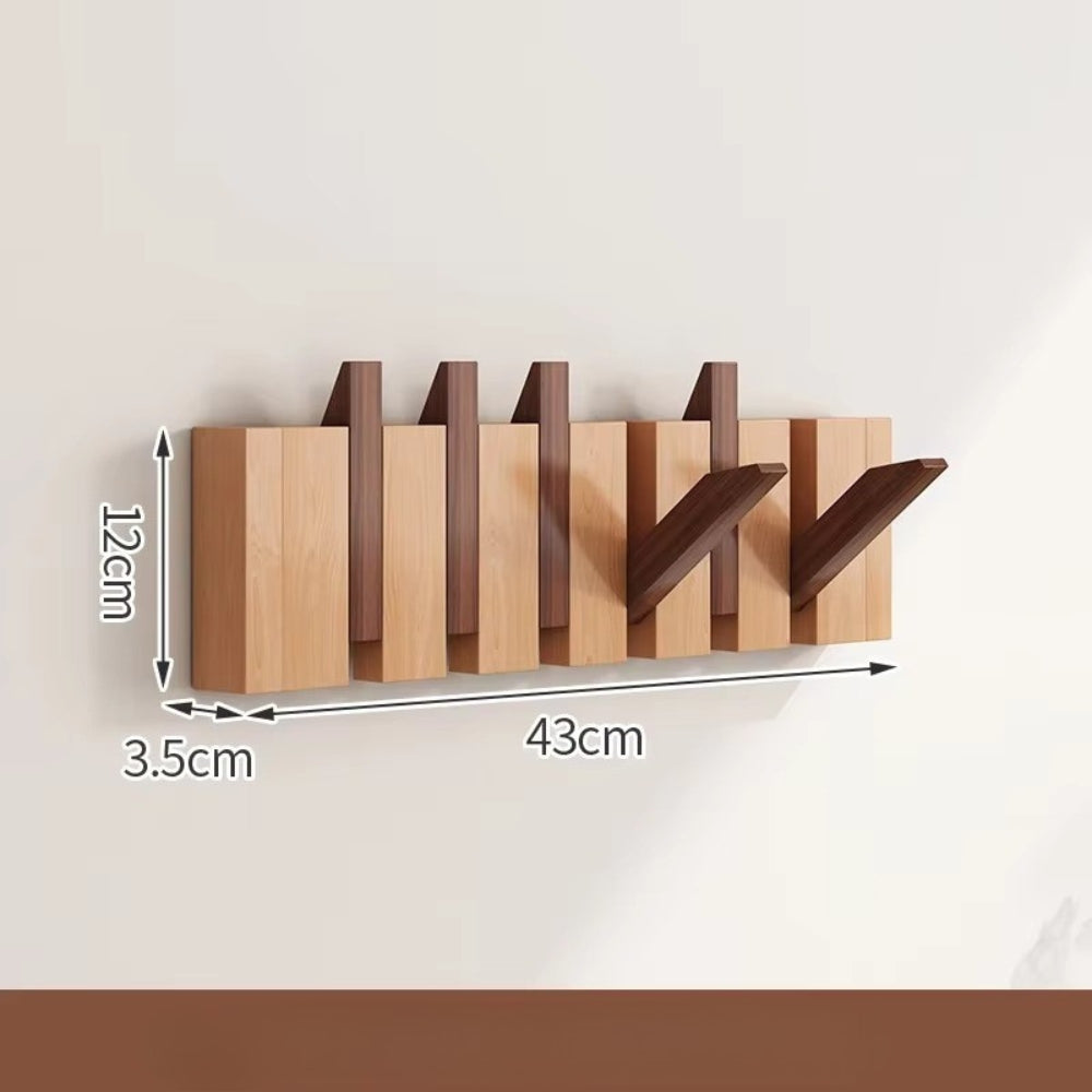 Space Saving Wooden Flip Hanger Wall Rack