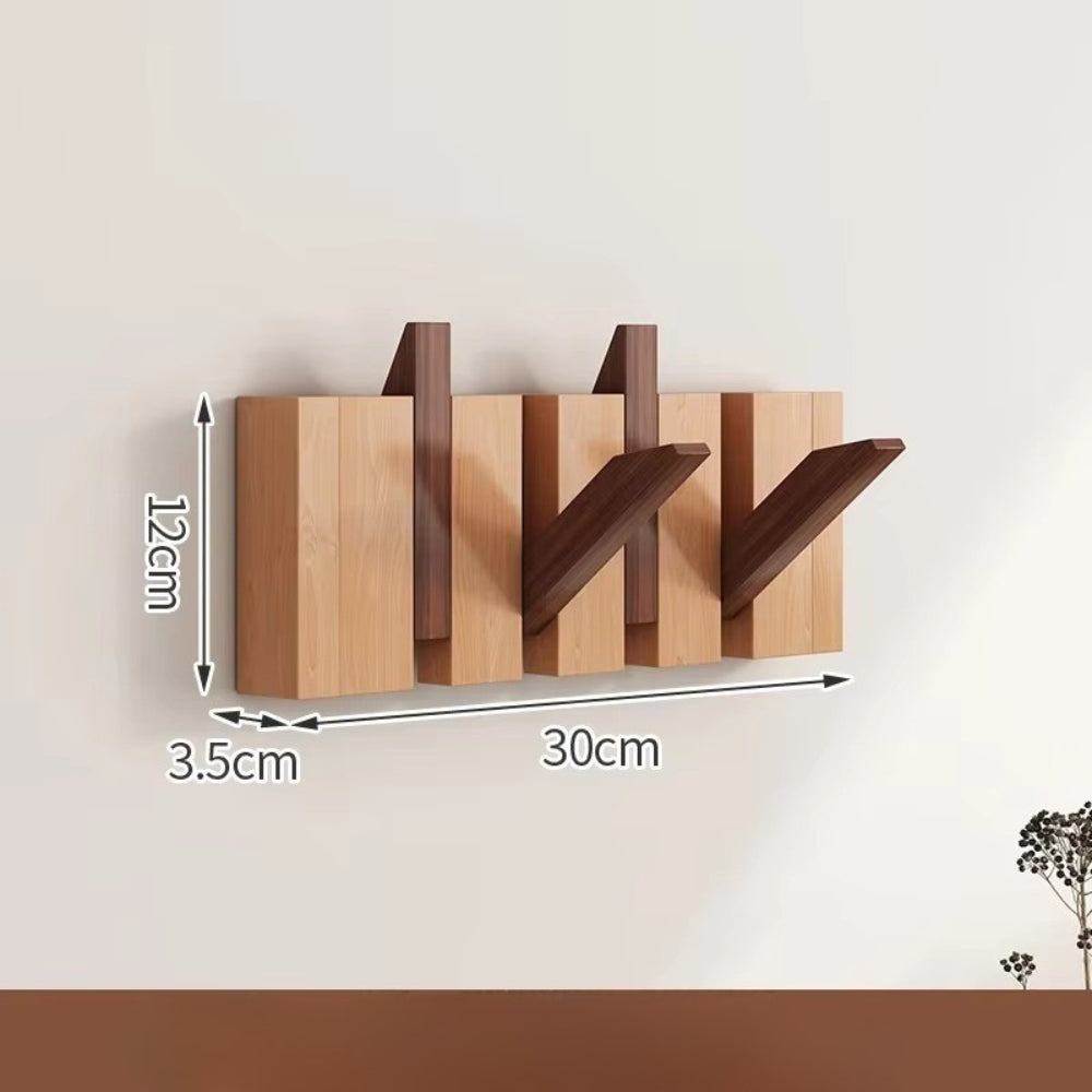 Space Saving Wooden Flip Hanger Wall Rack